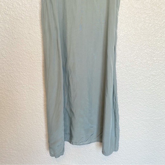 Vintage Inspired Y2K Light Blue Silky Minimalist Slip Dress Medium - Picture 4 of 9